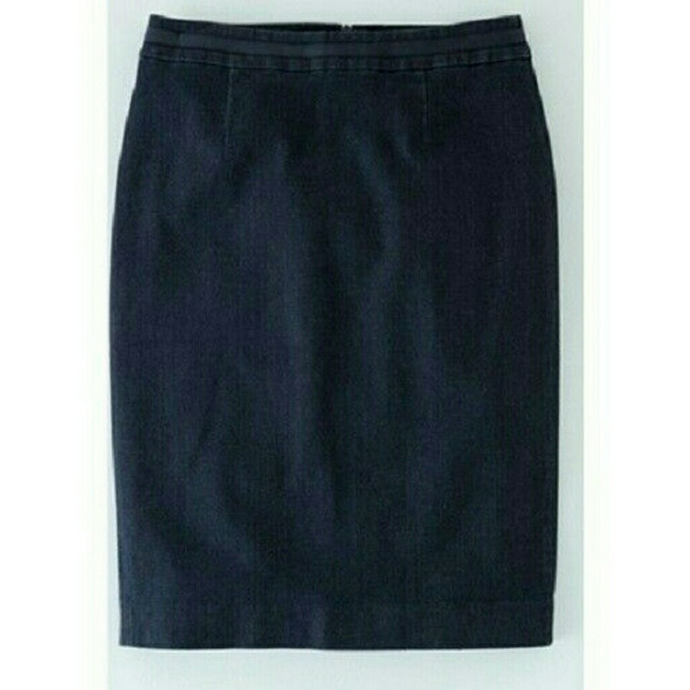 Boden Stretch Denim Lined Modern Pencil Skirt Sz 6